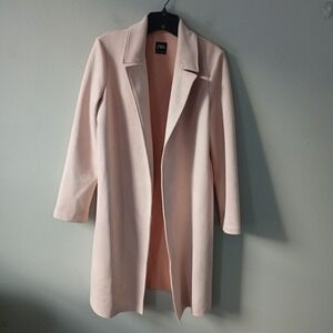 Zara Women's Size XS Suede Lapel Coat Blazer Pink Long Sleeve Open Pockets